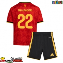 Camisa de Futebol Bélgica Alexis Saelemaekers #22 Equipamento Principal Infantil Mundo 2026 Manga Curta (+ Calças curtas)